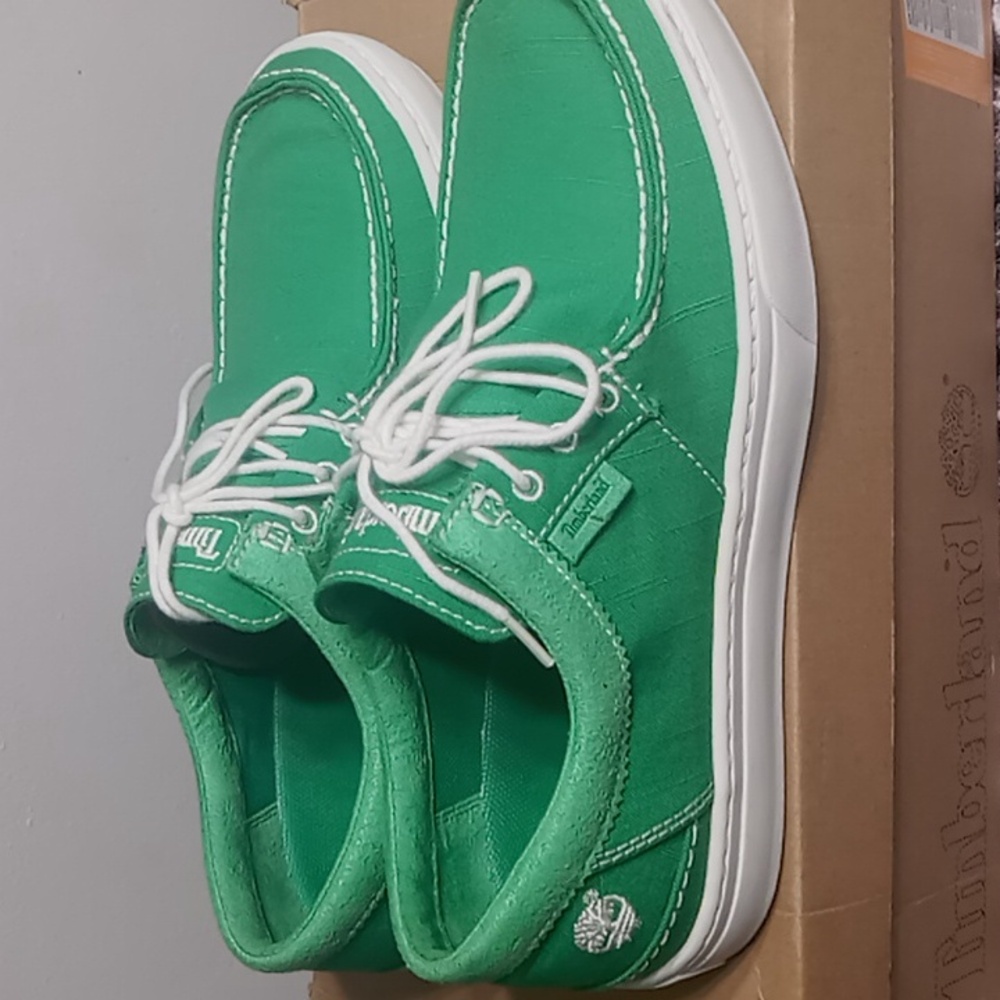 Timberland Men's Green Casual Shoes Size 8 In Excellent Condition - Picture 2 of 8